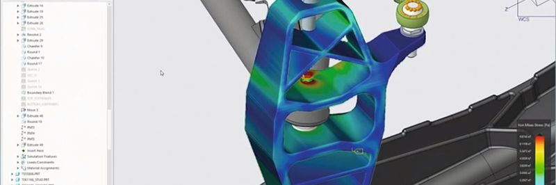Durch die native Integration dieser Technologie in PTC Creo können Konstrukteure in ihrer gewohnten CAD-Oberfläche bleiben und die Leistungsfähigkeit des parametrischen Paradigmas nutzen, um Änderungen voranzutreiben, während sie sofortiges Feedback der Simulation über Spannungen, Verformung, thermische Leistung etc. bekommen.