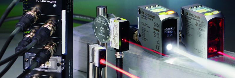 Das Portfolio von Sensopart umfasst zahlreiche IO-Link-Komponenten: IO-Link Master sowie optische IO-Link-Sensoren der F10-, F25- und F55-Baureihe.