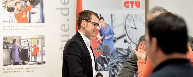 Die GTÜ auf einer früheren »bike und business«-Fachtagung, im Bild der Leiter Marketing Daniel Klein.