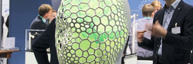 Das Fraunhofer IAPT zog Besucher mit dieser Büste an seinen Formnext-Stand.