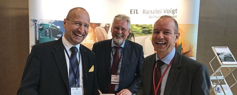 Messestand der Kanzlei Voigt Rechtsanwalt GmbH.