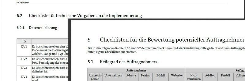 Ausführliche Checklisten für Auftraggeber und -nehmer helfen bei der Umsetzung eines SSDL ganz praktisch.