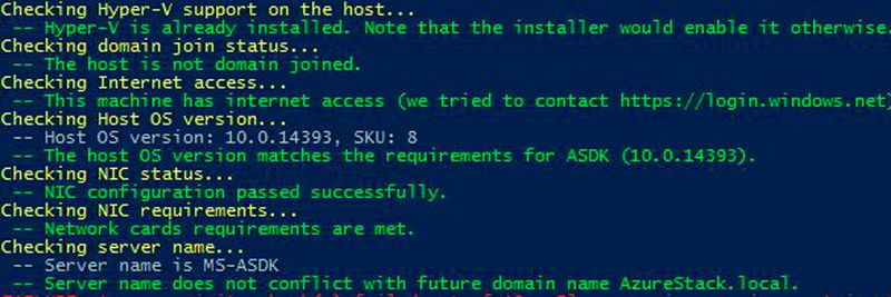 Deployment Checker for Azure Stack Development Kit testet einen Server auf Kompatibilität mit Azure Stack.