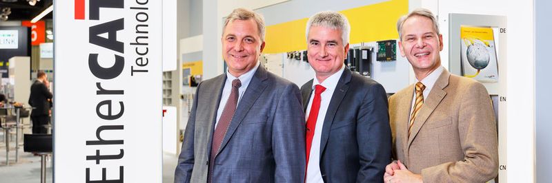 Der neue ETG-Vorstand (v.l.): Dmitry Dzilno (Applied Materials), Martin Rostan (Beckhoff Automation) und Dr. Peter Heidrich (Hochschule Pforzheim)