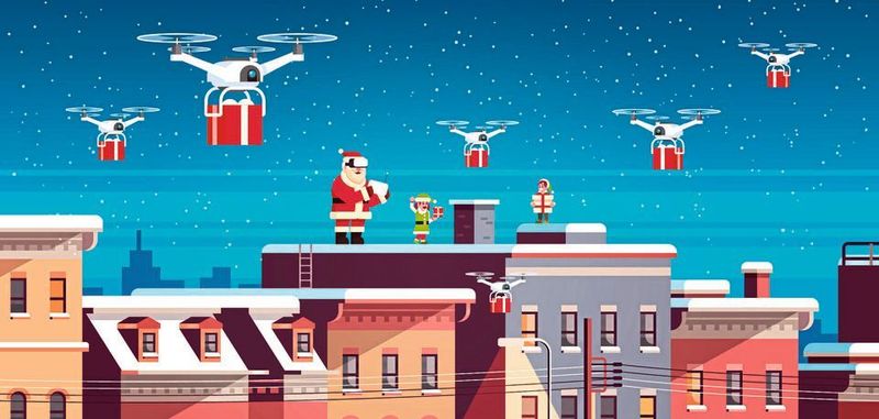 Auch der Weihnachtsmann kommt heute ohne Technik nicht mehr aus!
