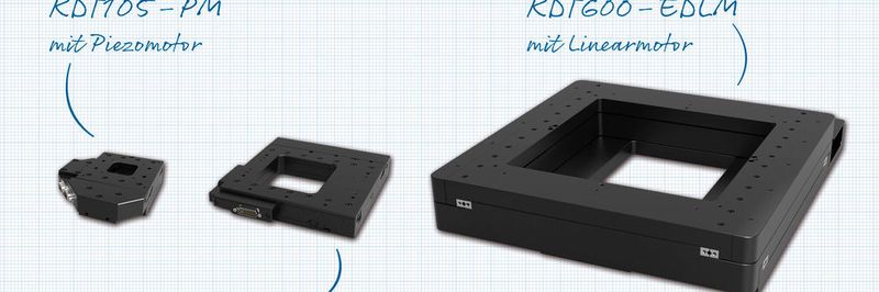 Jetzt noch präziser und vielseitiger: Steinmeyer Mechatronik hat die drei Kreuzdurchlichttische KDT105-PM, KDT180-DC und KDT600-EDLM überarbeitet.