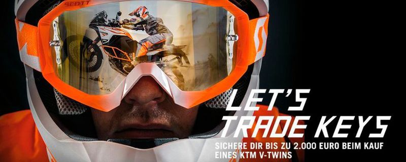 Die KTM Sonderaktion Let's Trade Keys geht bis Ende März 2019 in die zweite Runde.
