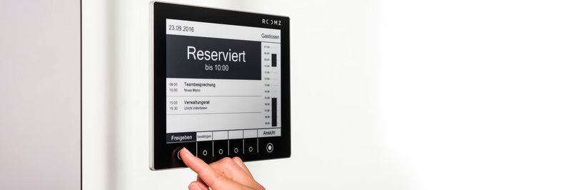 Mit den kabellosen Displays von Roomz soll die Raumbuchung einfacher und effizienter gestaltet werden.