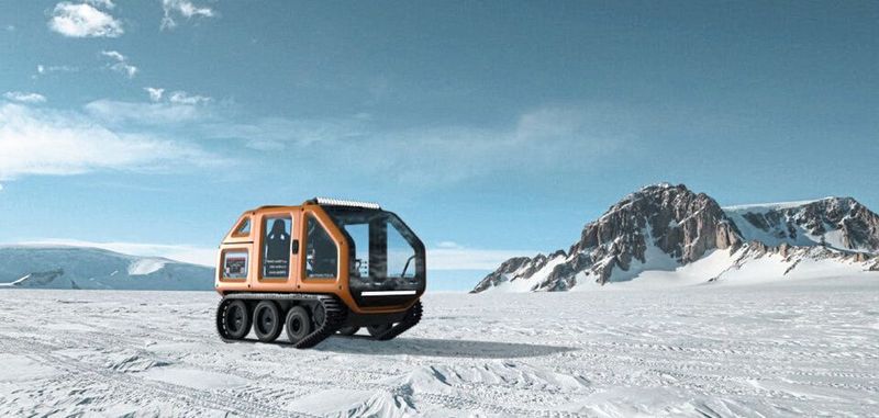 Mit dem vollelektrische Polarforschungsfahrzeug Venturi Antarktica sollen Wissenschaftler emissionsfrei die Antarktis erkunden.