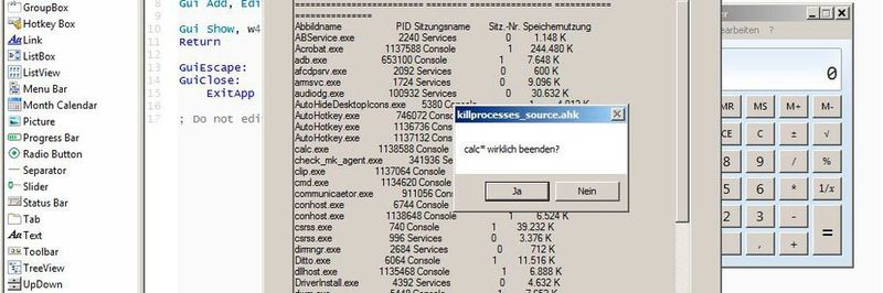 In Kombination mit AutoGUI und AutoHotkey ist es recht einfach möglich, Systemkommandos mit einer GUI zu versehen.