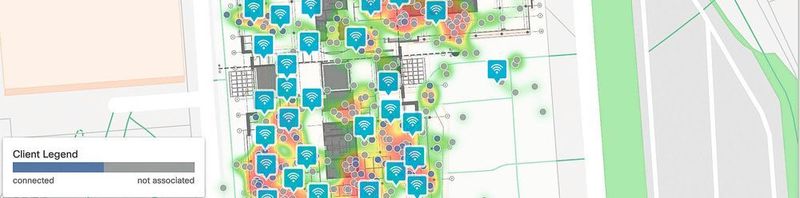 Eine Heatmap zeigt auf, wie es um die WLAN-Abdeckung bestellt ist.