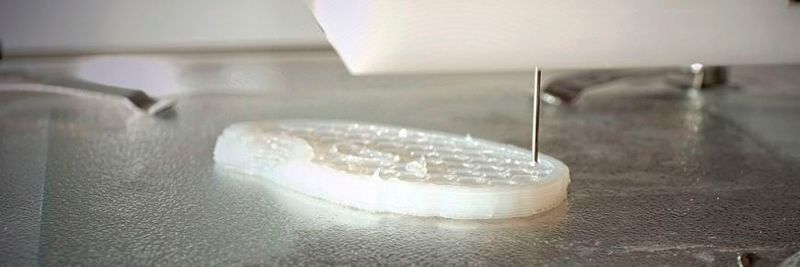 Mit dem Bioplotter lässt sich das zähflüssige Nanocellulose-Hydrogel zu komplexen Formen ausdrucken.