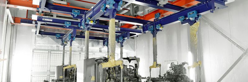 Shuttle-System in der Lackieranlage: Sie bietet Raum für 40 Warenträger mit max. 600 t. Diese Systeme hat Schierholz nun im Programm – durch die Übernahme von KJ.