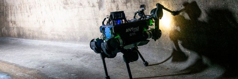 Der autonome Roboter Anymal inspiziert im Rahmen des Forschungsprojekts Thing die Kanalisation der Stadt Zürich, Schweiz.