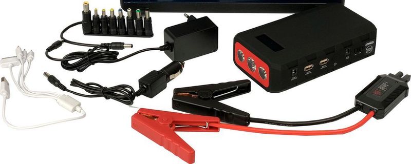 Die 18.000 mAh-Starthilfe von Absaar lässt sich multifunktional einsetzen.