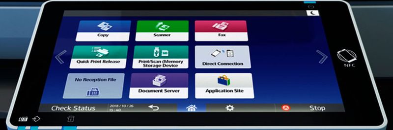 Die Multifunktionsdrucker der IM-C-Serie von Ricoh sind mit einem Smart Operation Panel ausgestattet, das über einen schnelleren Prozessor verfügt.