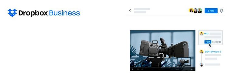 Dropbox kombiniert Voransichten mit zeitbasierten Kommentaren.