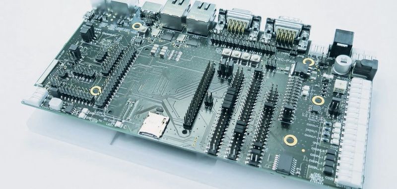 Developer Kit von Kontron: bestückt mit Raspberry Pi Compute Module 3 Lite sowie einer SD-Card mit Raspbian-Betriebssystem.