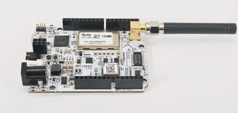 Fox aus der SmartEverything-Familie: Das Board unterstützt SigFox-LPWAN-Verbindungen, die mithilfe eines Telit-SigFox-Moduls implementiert wurden.