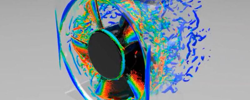 Die physikalische Simulation erlaubt es, der digitalen Geometrie ein Abbild ihres physikalischen Verhaltens hinzuzufügen – zum Beispiel das Geräuschverhalten eines Ventilators.
