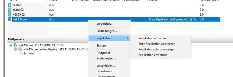 Hyper-V-Replikation in Windows Server 2019