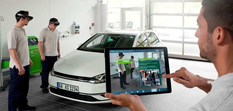 Bei Augmented Reality werden zusätzliche Informationen in das Blickfeld des Nutzers eingeblendet. Mit Li-Fi lassen sich Daten über Licht drahtlos zur AR-Brille übertragen.