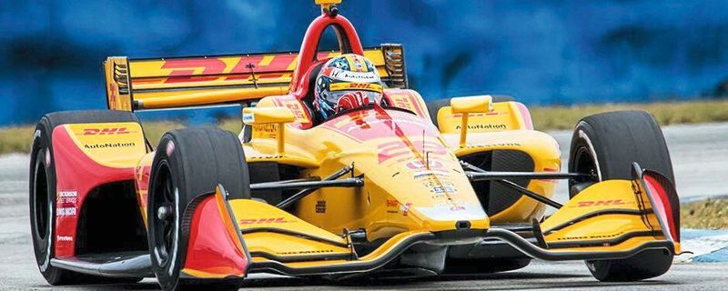 Die Nummer 28 von Andretti auf der Rennstrecke. Das Unternehmen nutzt derzeit 3-D-Drucker von Stratasys.