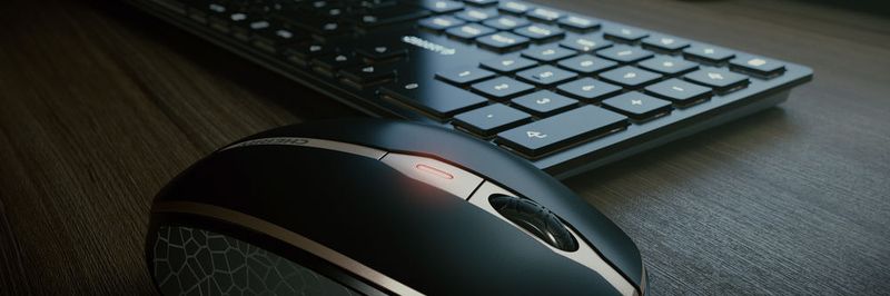 Bluetooth oder 2,4-GHz-Funk mit USB-Empfänger: Das Wireless-Desktop-Set DW 9000 Slim von Cherry beherrscht zwei Kommunikationsformen.