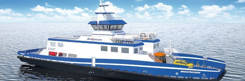 Neue Hybridfähre für Verbindung zwischen den Häfen Æro and Rudkøbing