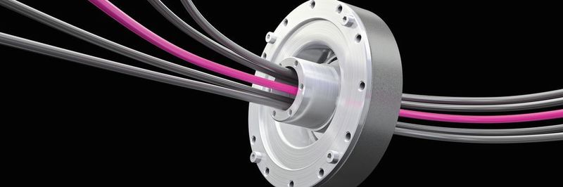 Die große Hohlwelle der Harmonic-Drive-Getriebe der Baureihe SHG-2SH kann zur Durchführung von Kabeln und Versorgungsleitungen genutzt werden.