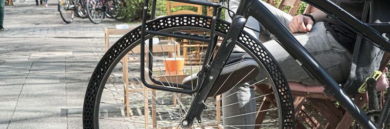 BigRep hat einen airless Fahrradreifen additive gefertigt.