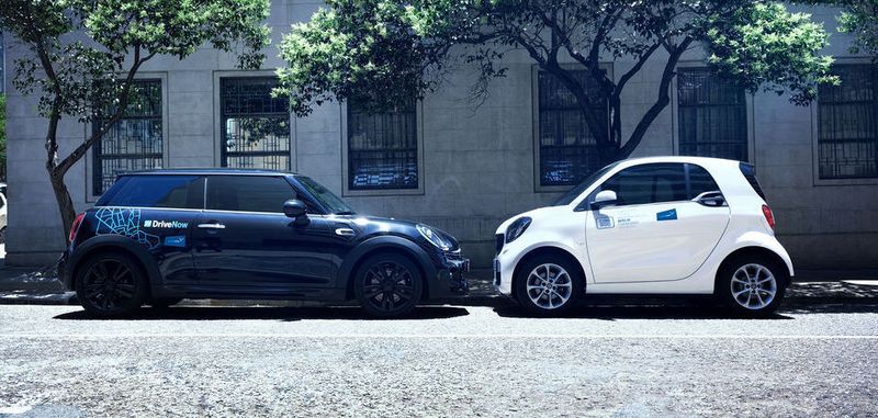 Der Zusammenschluss von Daimler und BMW umfasst fünf Joint Ventures: REACH NOW (Multimodal), CHARGE NOW (Charging), FREE NOW (Ride-Hailing), PARK NOW (Parking) und SHARE NOW (CarSharing).