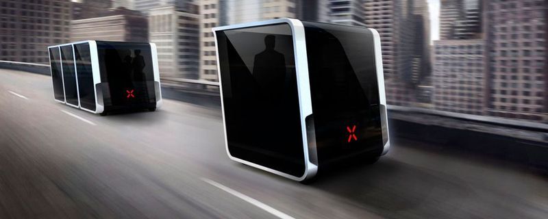 Next Future Transportation entwickelt Pods, die einzeln fahren können – sich aber auch zusammenschließen und so eine Art Bus bilden können. Das modulare Transportsystem soll vor allem für mehr Effizienz sorgen.