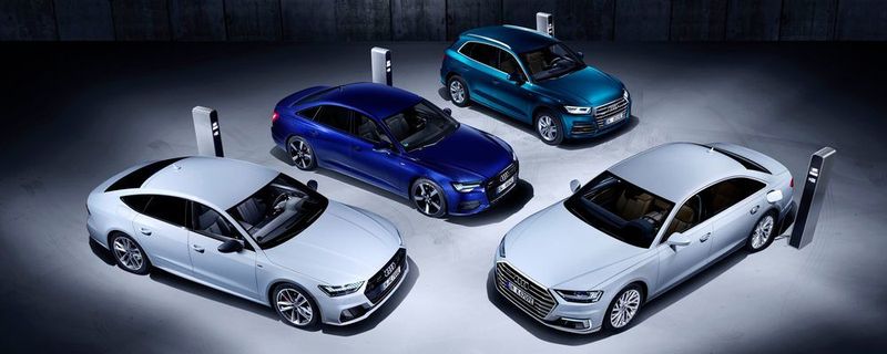 TFSI-e-Modelle von Audi: A7 Sportback, A6, Q5 und A8 L.