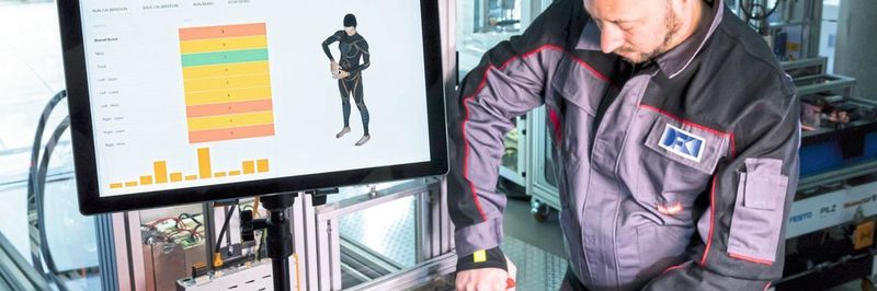 Bionic: Ein am Körper getragenes Sensornetzwerk erfasst die Bewegungen und gibt Rückmeldung zu Belastungen und Fehlstellungen.