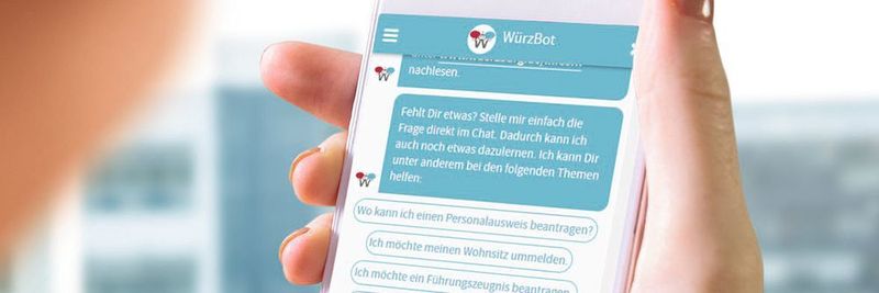 Die Stadt Würzburg setzt einen Chatbot für Fragen rund ums Meldewesen ein