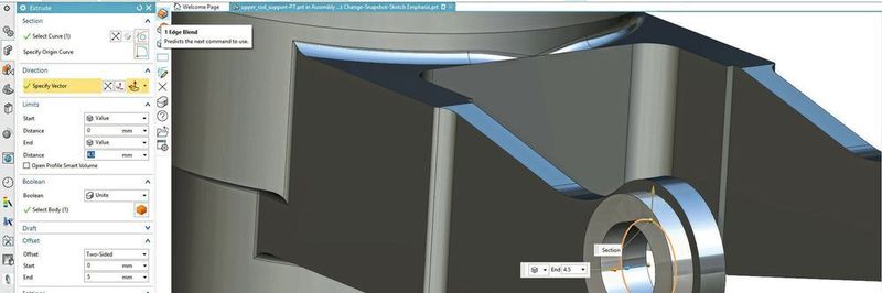 Das NX Command Prediction Modul ist die erste adaptiven Benutzeroberflächenarchitektur von NX (kurz UI), die lernfähig ist....