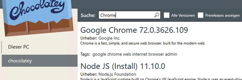 Mit Chocolatey lassen sich Anwendungen auf PCs und Servern bequem installieren und aktuell halten.