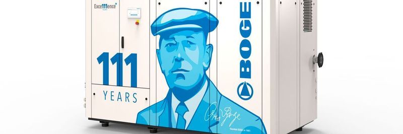 Die Jubiläumsedition der Schraubenkompressoren-reihe S-4 von Boge ist besonders energieeffizient.