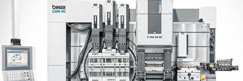 Servo-Stanzbiegeautomat GRM-NC mit LEANTOOL Folgeverbund.