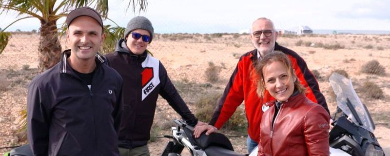 Die vier Protagonisten der Reifentest-Videos von Motorradreifendirekt.de.
