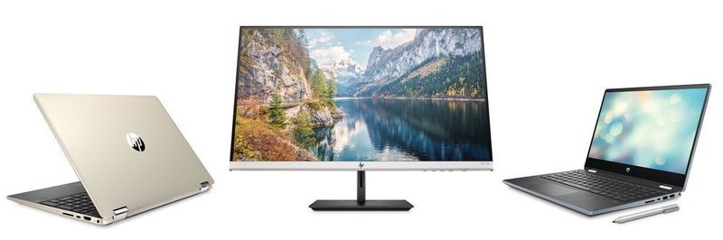 Die beiden neuen Pavilion-x360-Convertibles warten mit einem 14- und einem 15,6-Zoll-Display auf. Im August kommt noch ein 27-Zoll-4K-Monitor.