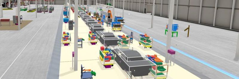 Mit dem einfach zu bedienenden VR-Werkzeug Boxplan ist die virtuelle Fabrikplanung beinahe ein Kinderspiel.