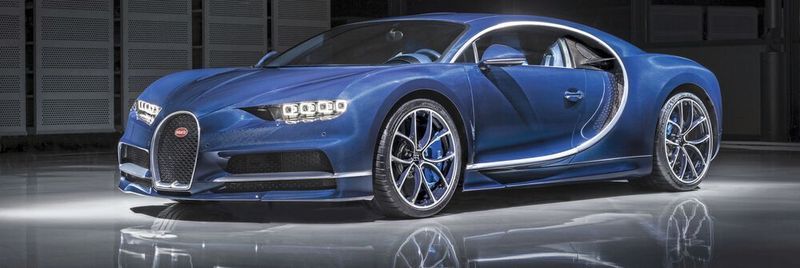 Das Monocoque des Bugatti Chiron ist in CFK ausgeführt. Für den Vorder- und Hinterwagen wurde bereits in der Konzeptphase eine Aluminium-Spaceframe-Struktur favorisiert.