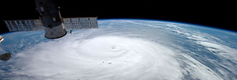 Der Hurrikan „Gonzalo“, aufgenommen von der Internationalen Raumstation ISS am 16. Oktober 2014. (Ausschnitt)