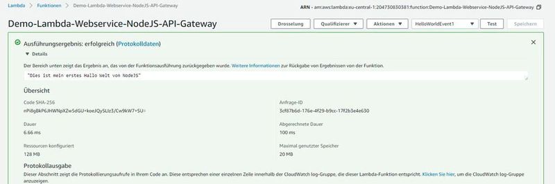 Wer mit API-Aufrufen in AWS experimentieren will, für den empfiehlt sich zunächst eine einfache Hello-World-Ausgabe.