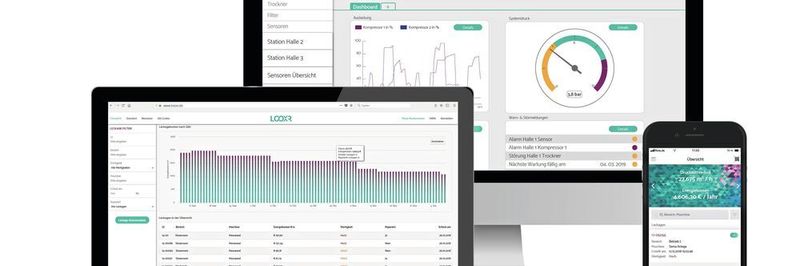 Mit seinem Start-up Looxr will Mader Kunden smarte Anwendungen bereitstellen, die ihre Drucklufttechnik energieeffizienter und kostengünstiger machen.