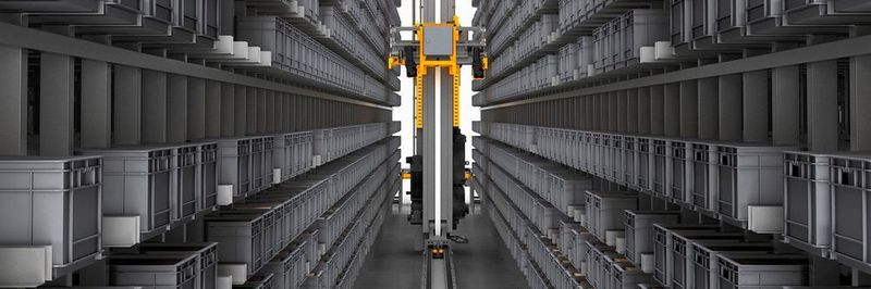 Die doppeltiefe Querlagerung der Behälter im AKL des neuen Contitech-Ersatzteillagers in Langenhagen spart dem Automotive-Spezialist eine Gasse ein.