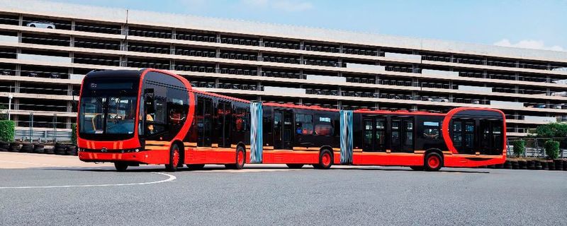 Der BYD K12A ist nach Angaben des Herstellers der längste rein batterielektrische Bus der Welt.