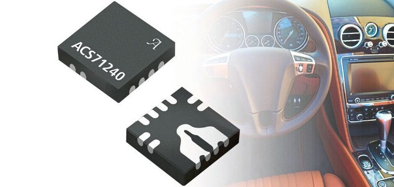 AEC-Q100-qualifiziert: Die monolithischen Hall-Effekt-Stromsensor-ICs der Serie ACS71240 sind klein und effizient und eignen sich für Elektrofahrzeug-Ladegeräte, DC/DC-Wandler sowie industrielle Antriebe und IoT-Anwendungen.